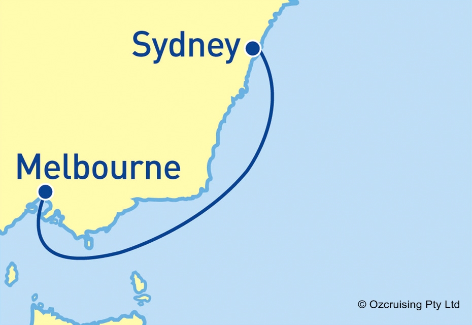 Diamond Princess Sydney to Melbourne - Ozcruising.com.au