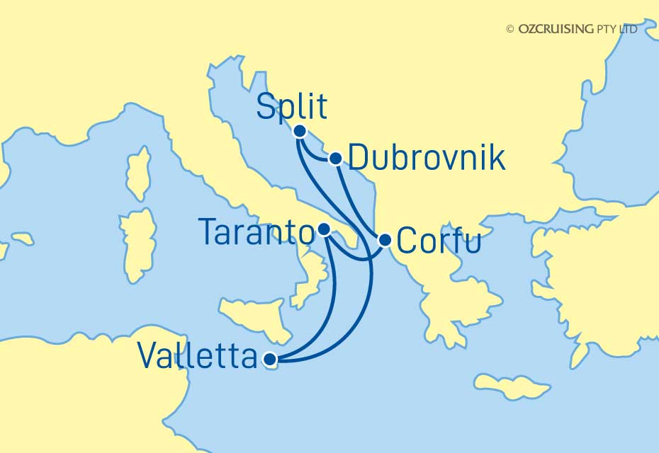 Azura Croatia, Greece & Italy - Cruises.com.au