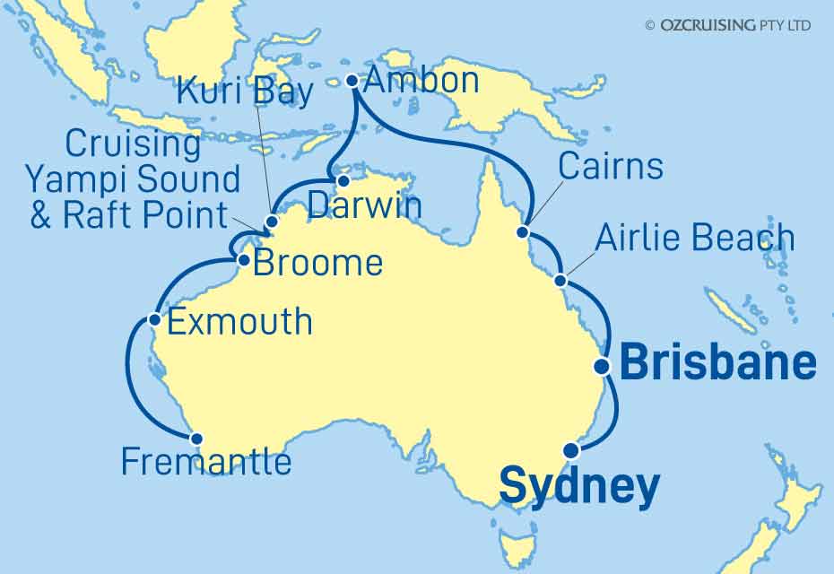 Pacific Explorer Fremantle to Sydney - Ozcruising.com.au