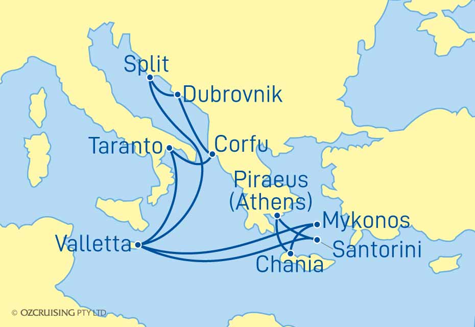 Azura Italy, Croatia & Greece - Cruises.com.au