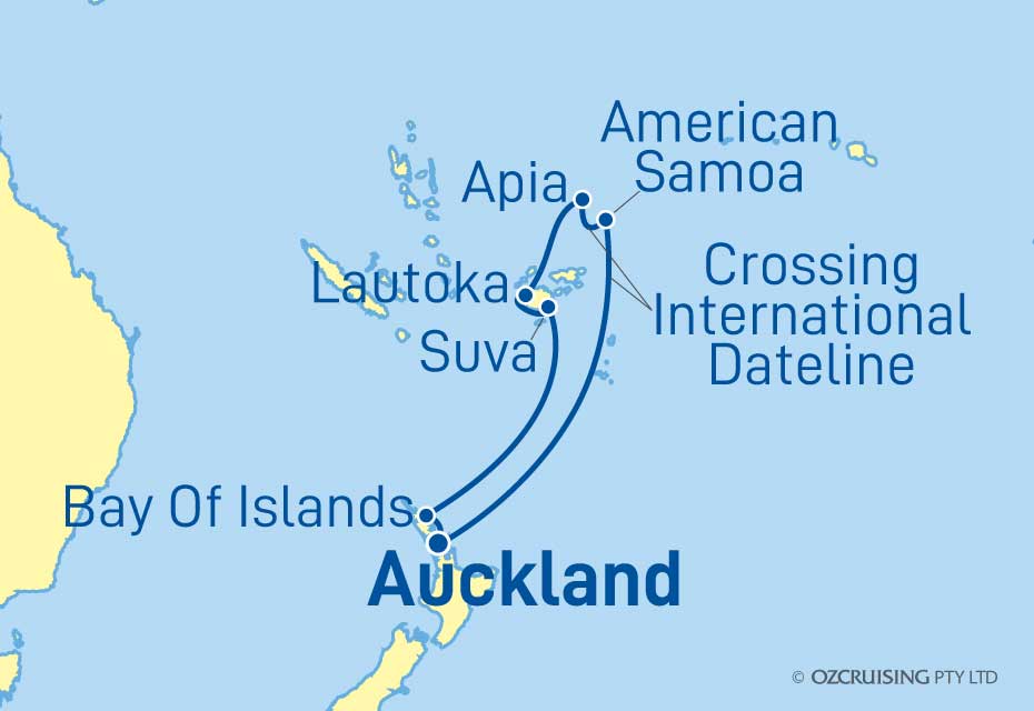 Celebrity Edge Waitangi (Bay of Islands), Fiji, Apia & Pago Pago - Ozcruising.com.au