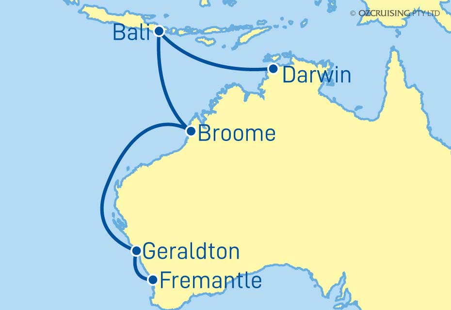 Queen Elizabeth Darwin to Fremantle - Ozcruising.com.au