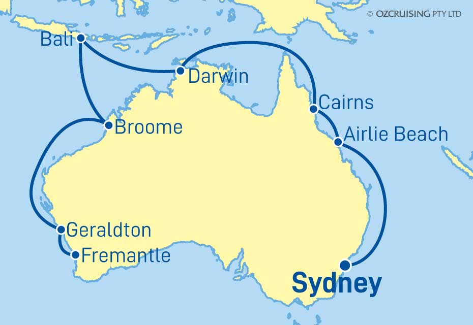 Queen Elizabeth Sydney to Fremantle - Ozcruising.com.au