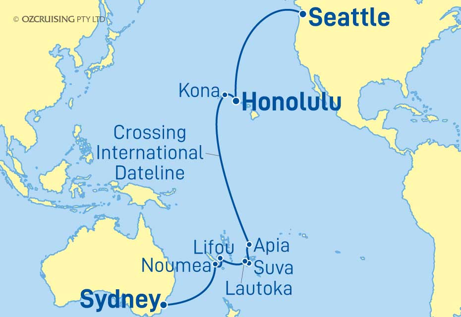 ms Westerdam Seattle to Sydney - Cruises.com.au
