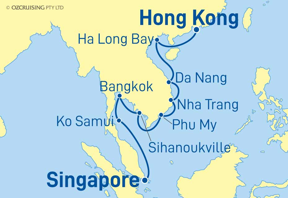 ms Noordam Hong Kong to Singapore - Ozcruising.com.au