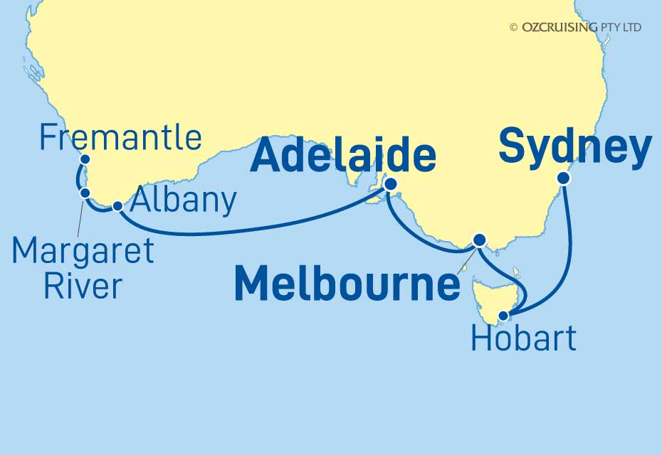 Crown Princess Sydney to Fremantle - Cruises.com.au