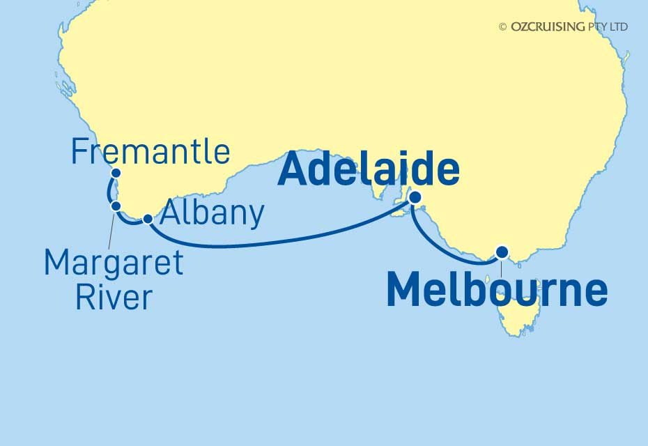 Pacific Explorer Melbourne to Fremantle - Ozcruising.com.au
