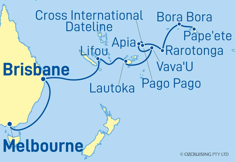 Norwegian Sun Papeete to Melbourne - CruiseLovers.com.au