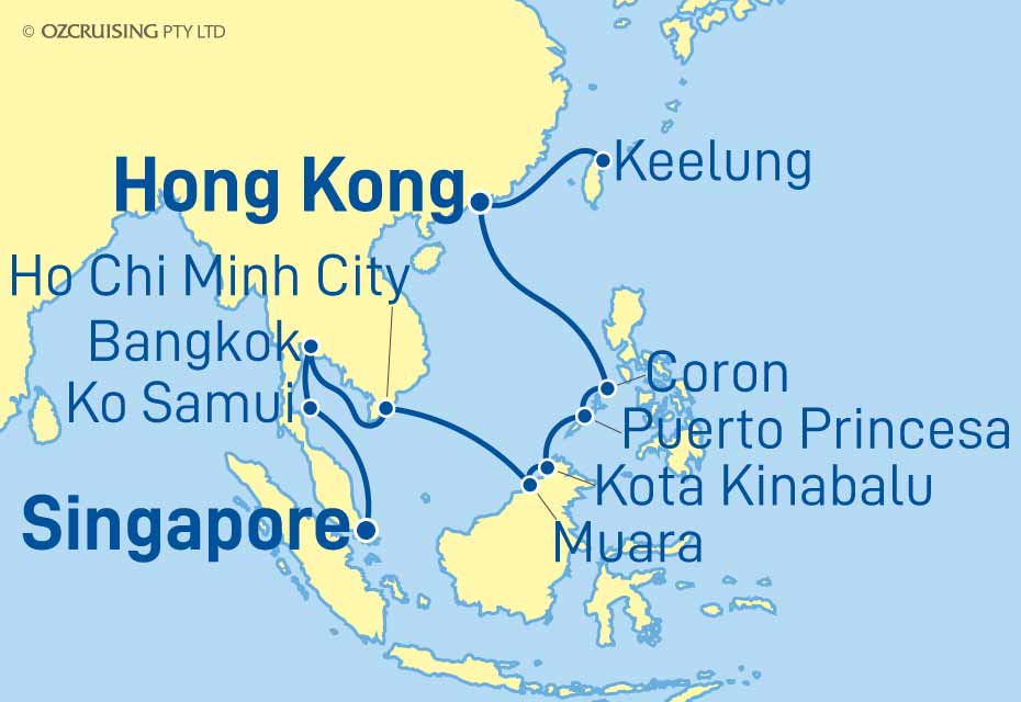 Norwegian Sun Taipei (Keelung) to Singapore - Ozcruising.com.au