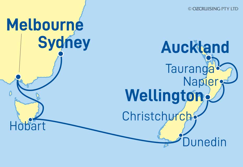 Viking Venus Sydney to Auckland - Ozcruising.com.au