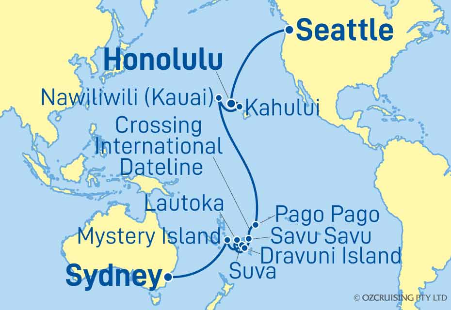 ms Noordam Seattle to Sydney - Cruises.com.au