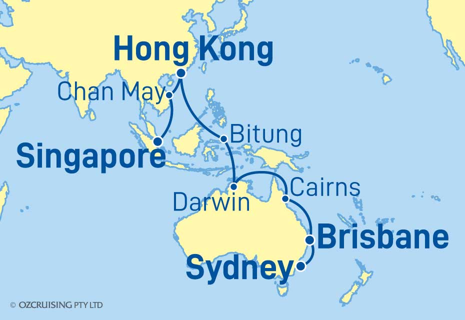 Queen Mary 2 Sydney to Singapore - Ozcruising.com.au
