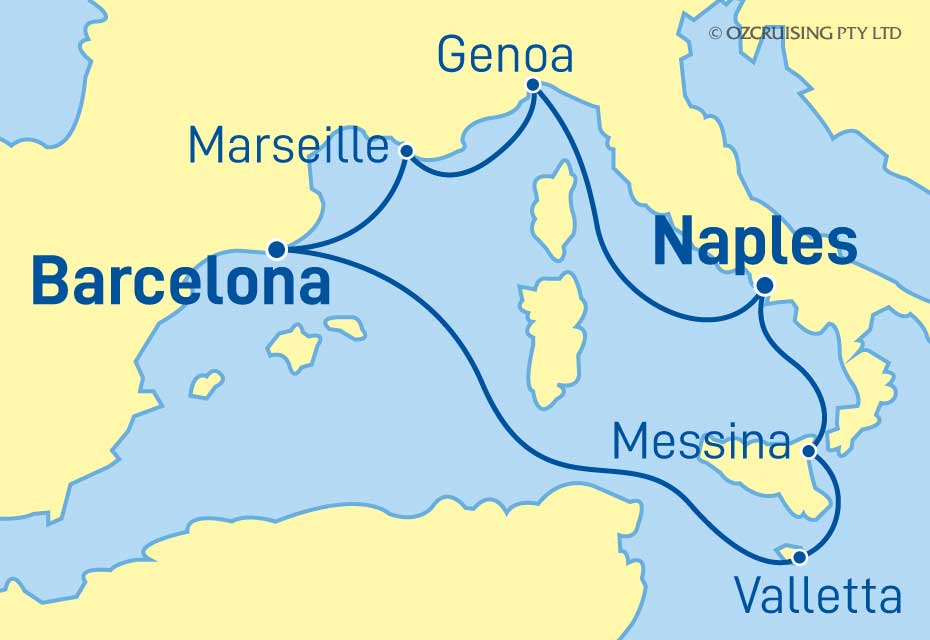 MSC World Europa Malta, Spain & Italy - Cruises.com.au