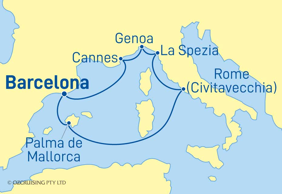 MSC Seaview Italy, Spain & Cannes - Cruises.com.au