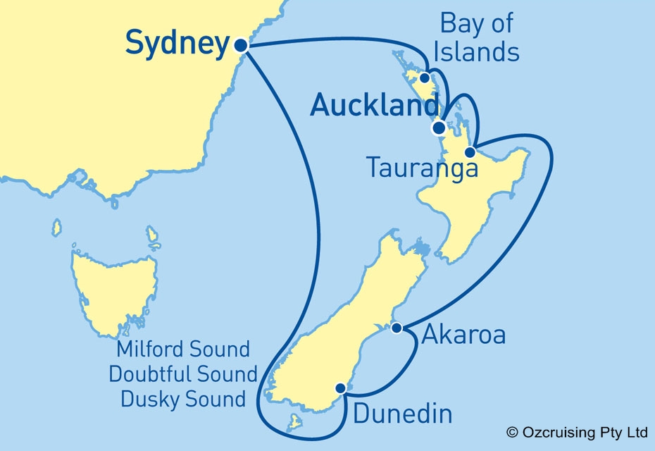 Radiance Of The Seas New Zealand - Ozcruising.com.au
