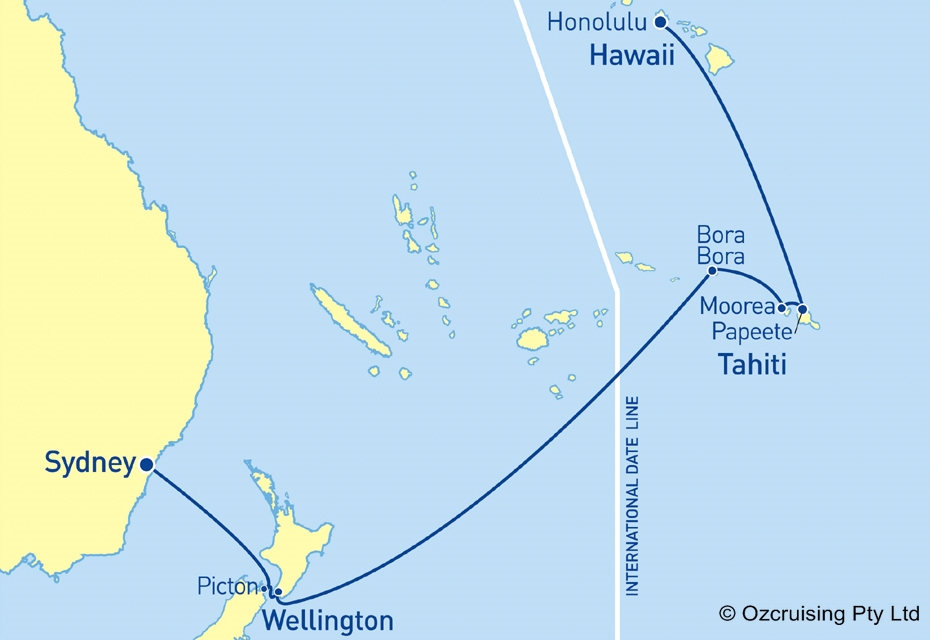 Radiance Of The Seas Honolulu to Sydney - Ozcruising.com.au