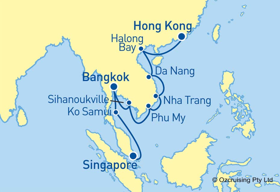 ms Westerdam Singapore to Hong Kong - Ozcruising.com.au