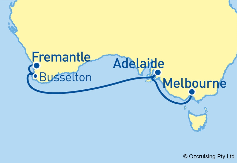Queen Elizabeth Fremantle to Melbourne - Ozcruising.com.au