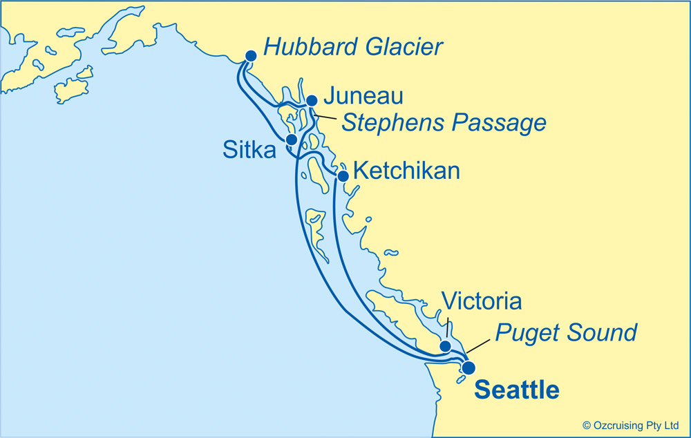 ms Amsterdam Alaska (Hubbard Glacier) - Ozcruising.com.au