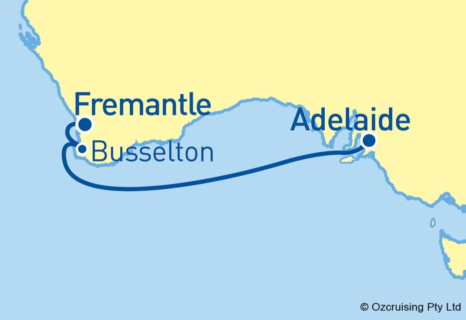 Queen Elizabeth Fremantle to Adelaide - Ozcruising.com.au