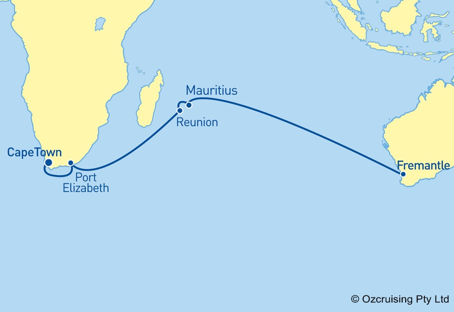 Queen Mary 2 Cape Town to Perth - Ozcruising.com.au