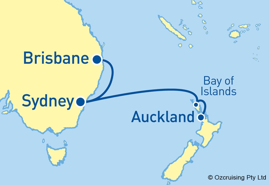 Queen Victoria Auckland to Brisbane - Ozcruising.com.au