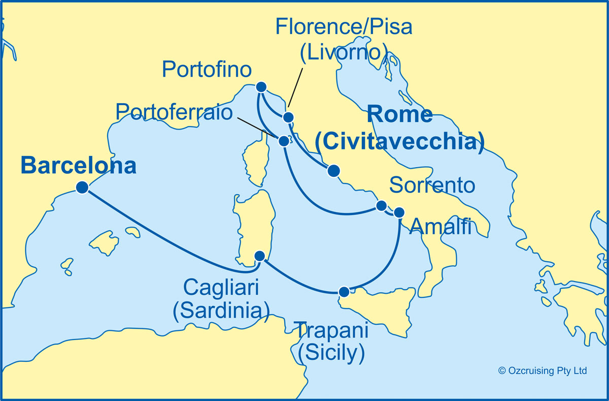 Azamara Quest Rome to Venice - Ozcruising.com.au
