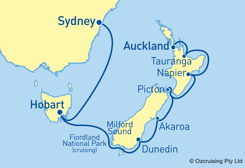 Azamara Journey Sydney to Auckland - Ozcruising.com.au