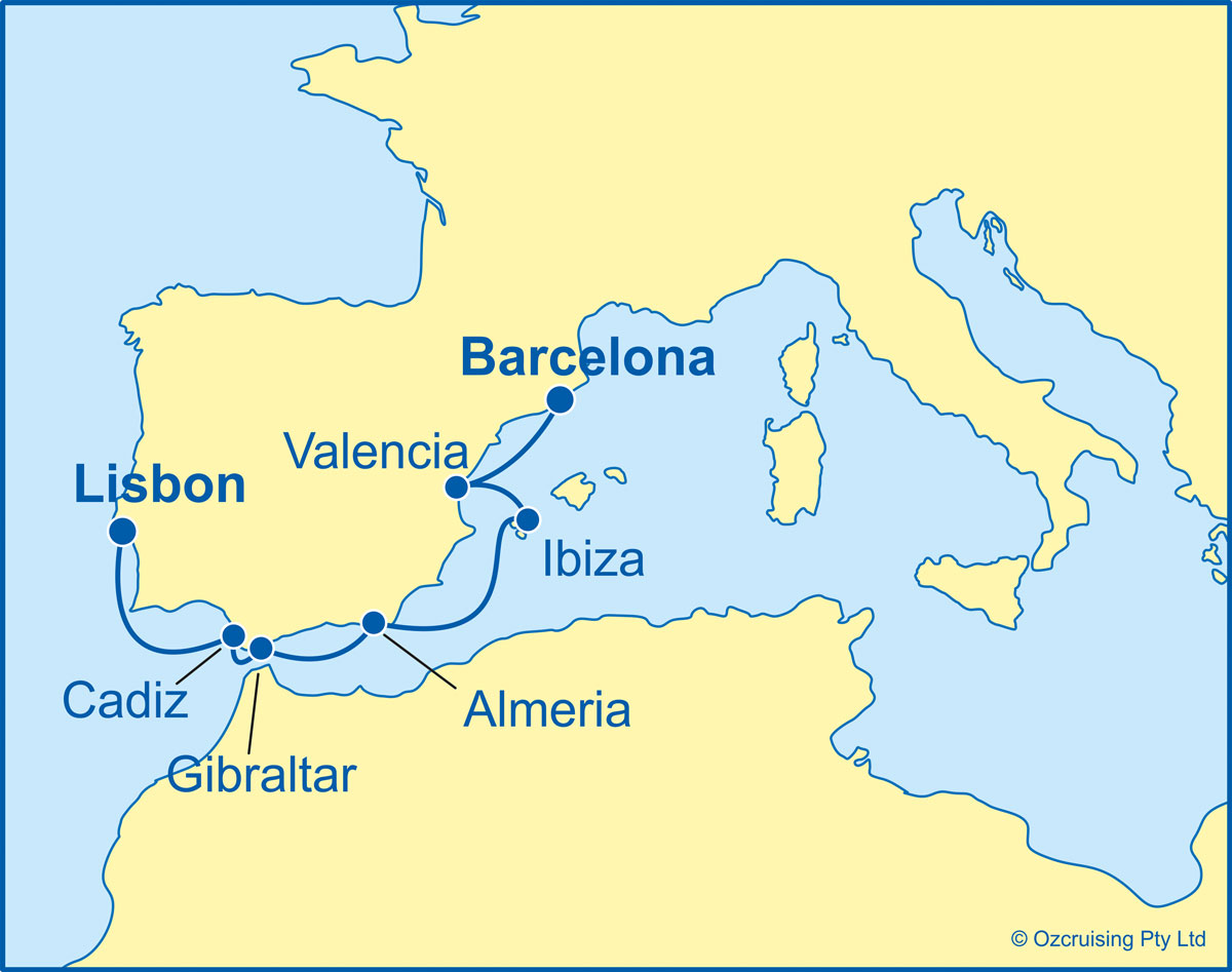 Azamara Journey Lisbon to Barcelona - Cruises.com.au