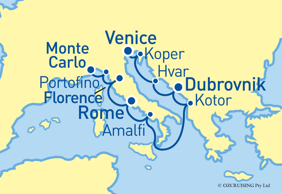 Azamara Quest Venice to Monte Carlo - Cruises.com.au