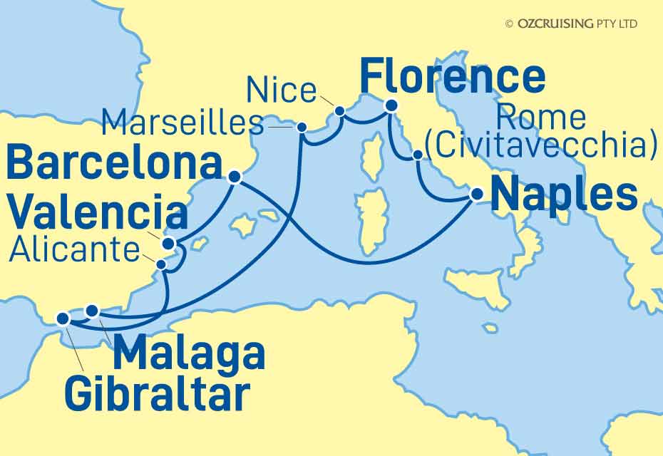 Celebrity Eclipse Spain, France and Italy - Cruises.com.au