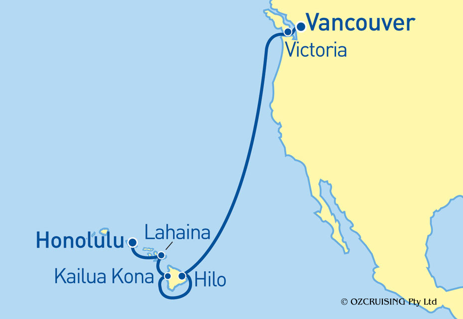 Celebrity Eclipse Honolulu to Vancouver - Ozcruising.com.au