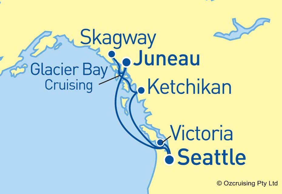 Crown Princess Alaska - Glacier Bay - Ozcruising.com.au
