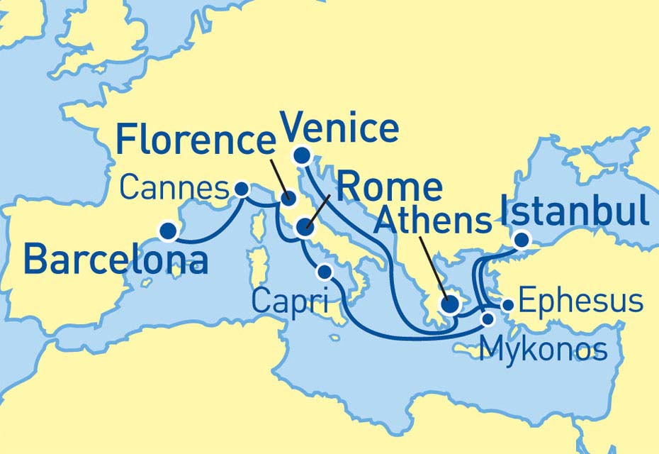 Royal Princess Venice-Barcelona - Cruises.com.au