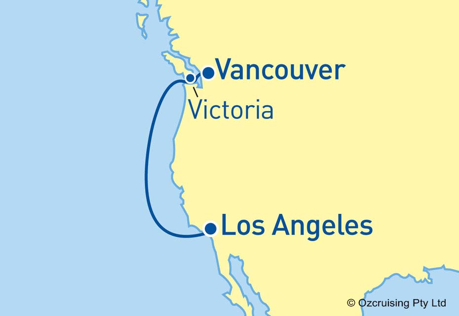 Island Princess Los Angeles to Vancouver - Ozcruising.com.au
