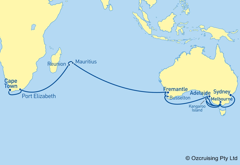 Queen Mary 2 Cape Town to Sydney - Ozcruising.com.au