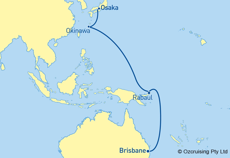 Queen Elizabeth Brisbane to Osaka - Ozcruising.com.au