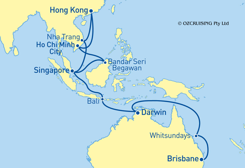 Queen Mary 2 Brisbane to Singapore - Ozcruising.com.au