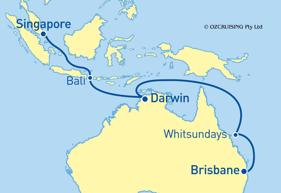 Queen Mary 2 Brisbane to Singapore - Ozcruising.com.au