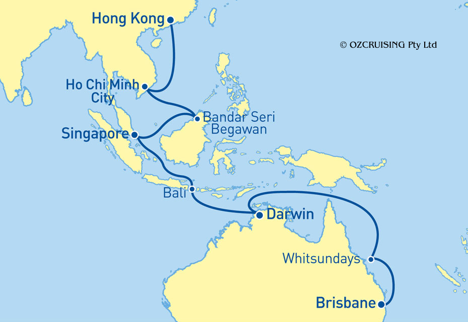 Queen Mary 2 Brisbane to Hong Kong - Ozcruising.com.au