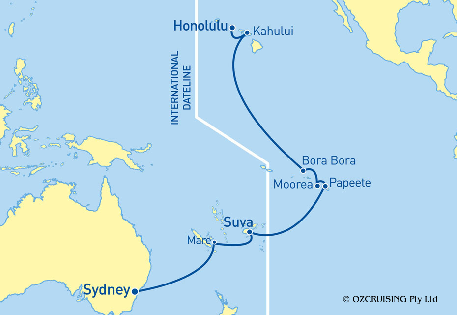 Carnival Legend Sydney to Honolulu - Cruises.com.au