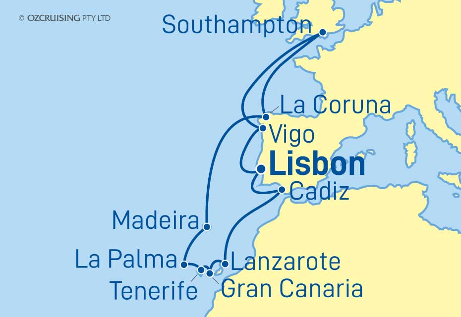 14 Night Spain, Portugal and Canary Islands Cruise on the Anthem Of The