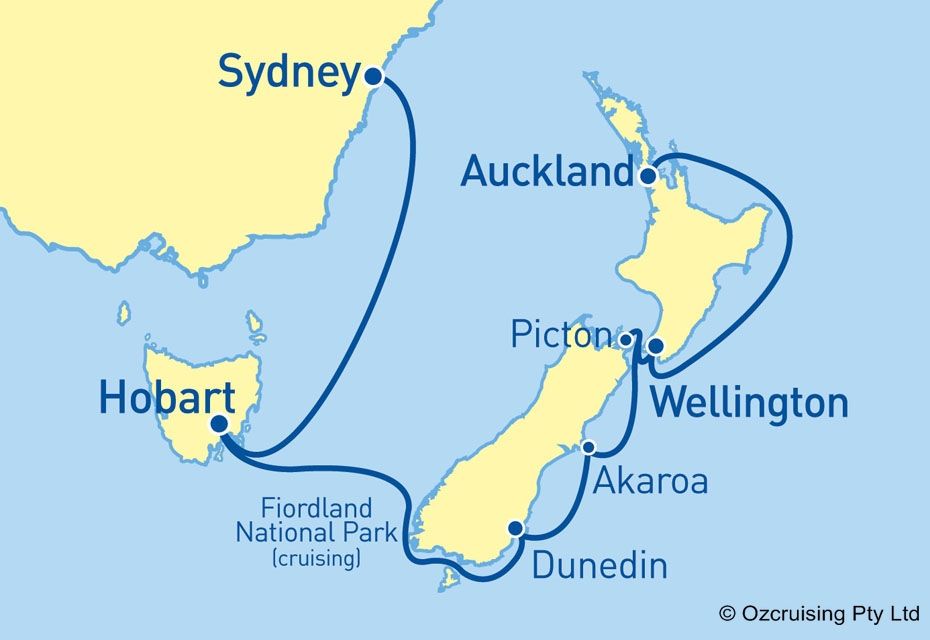 Diamond Princess Auckland to Sydney - Ozcruising.com.au