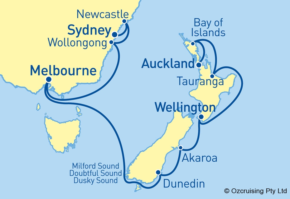 Radiance Of The Seas Auckland to Sydney - Ozcruising.com.au