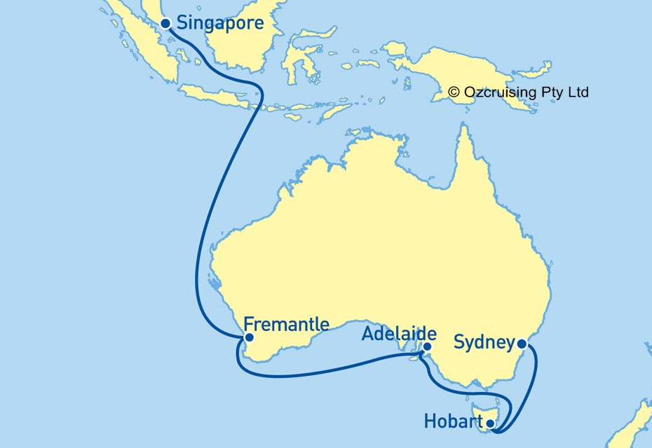 Ovation Of The Seas Singapore to Sydney - Ozcruising.com.au