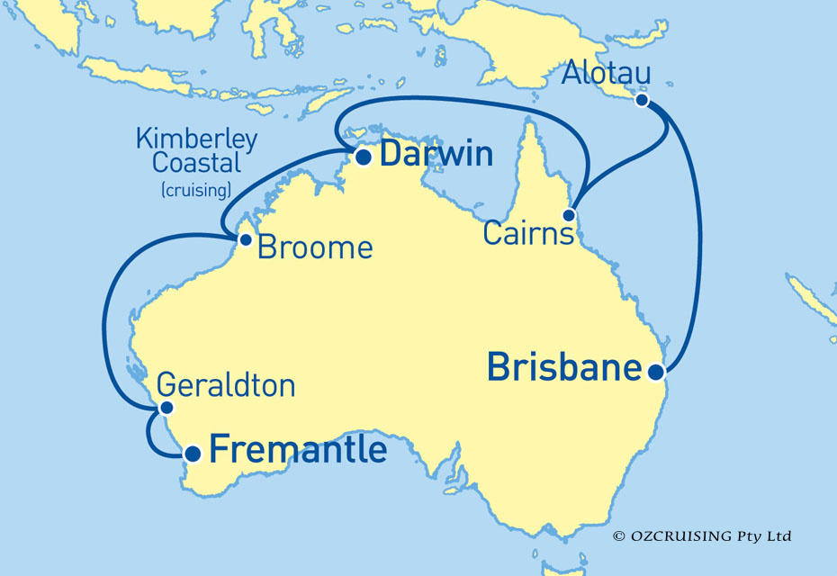 Sun Princess Fremantle to Brisbane - Ozcruising.com.au