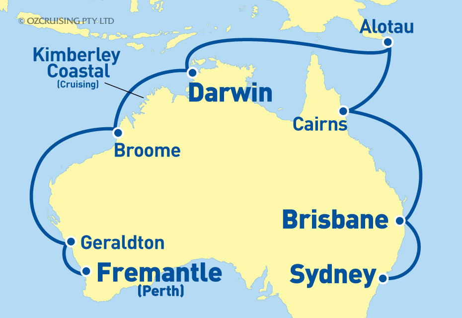 Sea Princess Sydney to Fremantle - Ozcruising.com.au