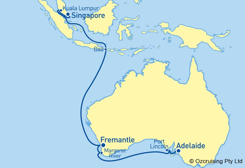 Golden Princess Adelaide to Singapore - Cruises.com.au