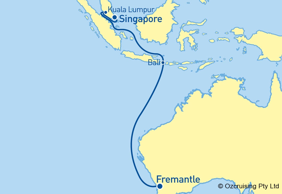 Golden Princess Fremantle to Singapore - Cruises.com.au