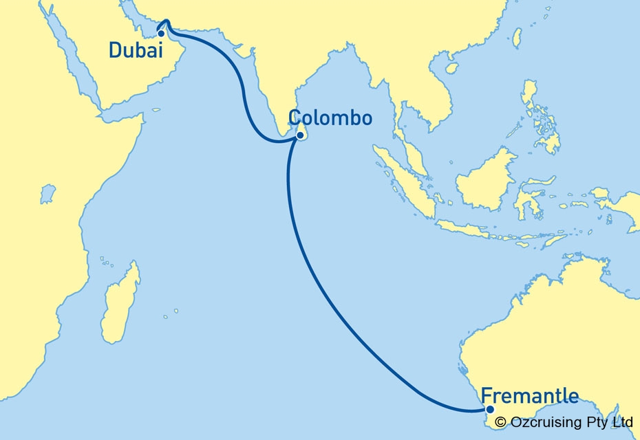 Sea Princess Fremantle to Dubai - Cruises.com.au
